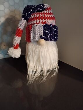 Patriotic Crochet Gnome